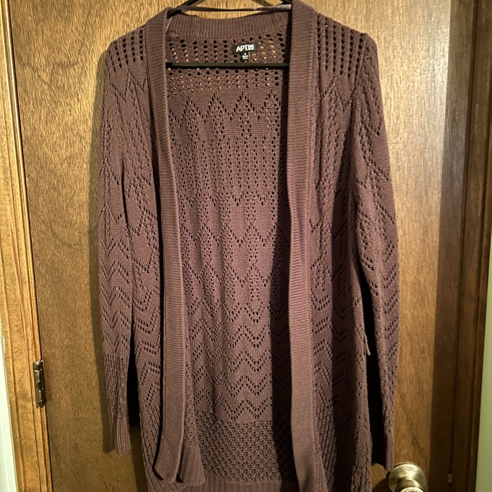 Brown long brown cardigan Apt 9